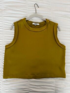 RO&DE Mustard/Olive Silk Blouse